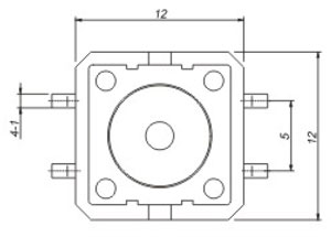 Tactile Switches Structure Diagram RTS(M)(A)(T)(G)(P)-2